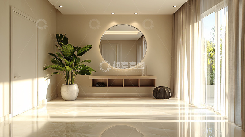 高清大图下载【趣麦麦图】现代简约入户玄关设计