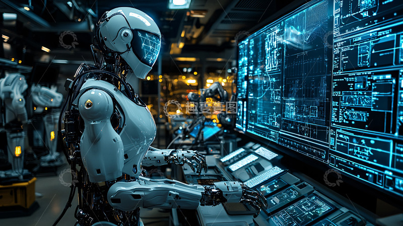 高清大图下载【趣麦麦图】未来科技感机器人