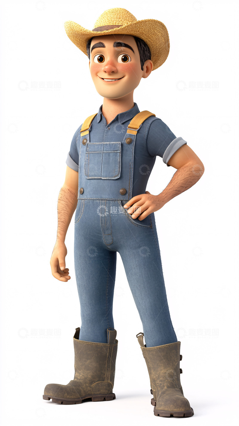 高清大图下载【趣麦麦图】卡通农民