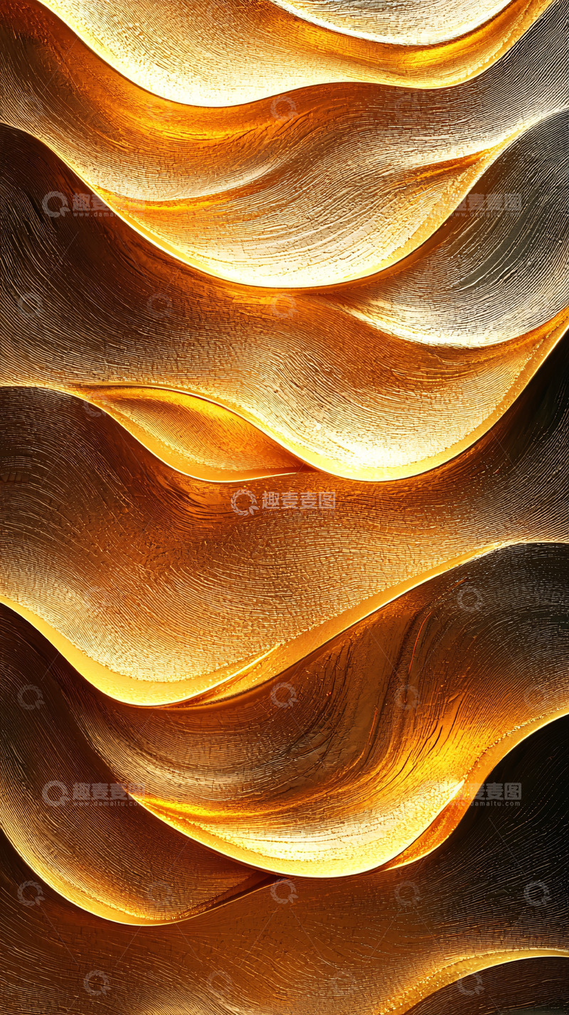 高清大图下载【趣麦麦图】金色波浪
