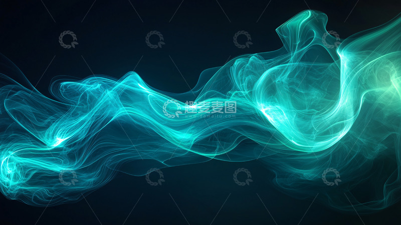 高清大图下载【趣麦麦图】蓝色能量烟雾