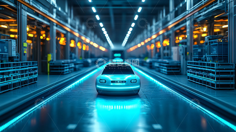 高清大图下载【趣麦麦图】未来科技感汽车通道