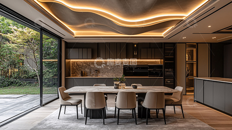 高清大图下载【趣麦麦图】现代简约风格餐厅