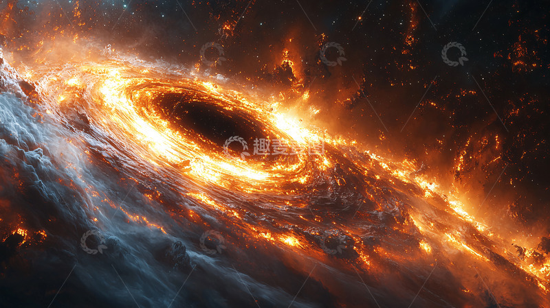 高清大图下载【趣麦麦图】燃烧的宇宙星云漩涡