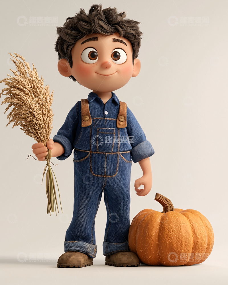 高清大图下载【趣麦麦图】卡通男孩