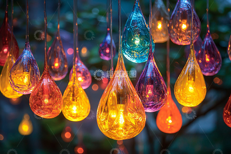 高清大图下载【趣麦麦图】彩色玻璃灯饰