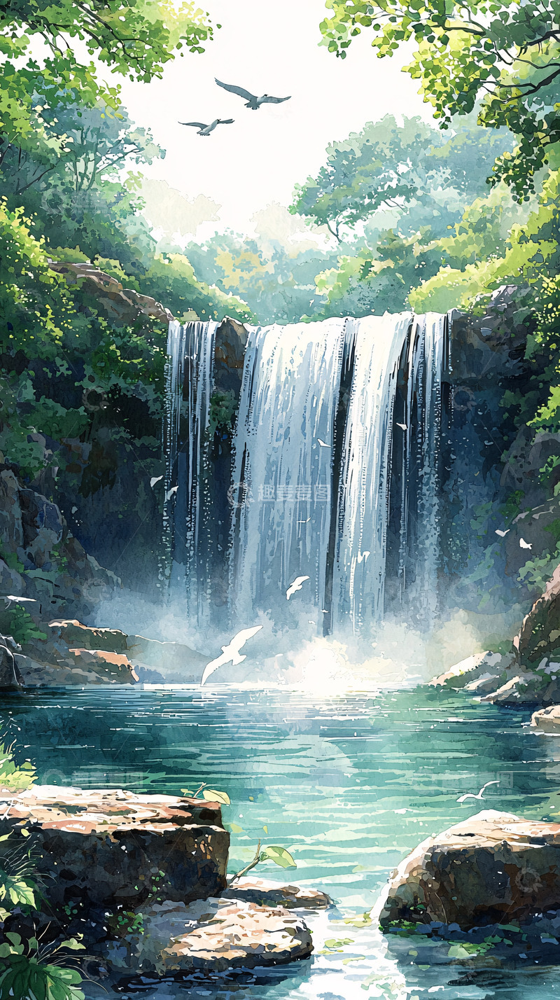 高清大图下载【趣麦麦图】瀑布17