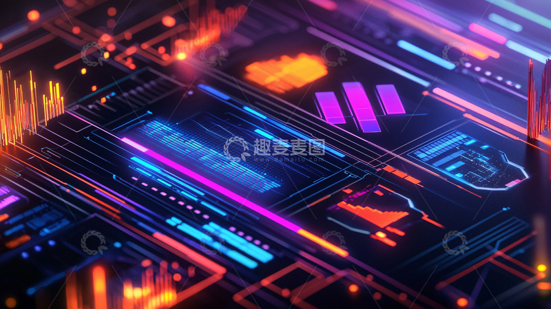 高清大图下载【趣麦麦图】炫酷科技感电路板背景