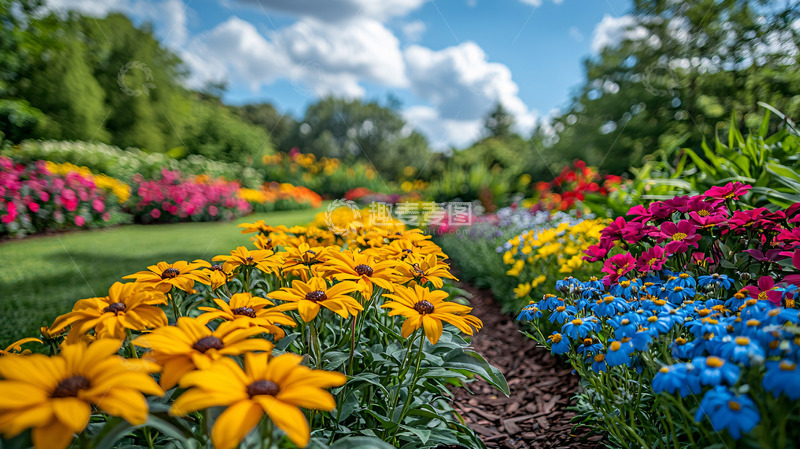 高清大图下载【趣麦麦图】鲜花盛开的美丽花园