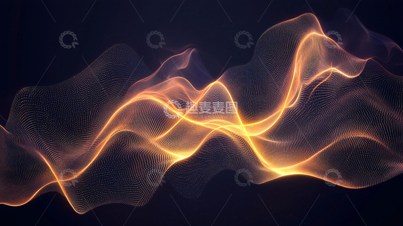 高清大图下载【趣麦麦图】金色能量波纹