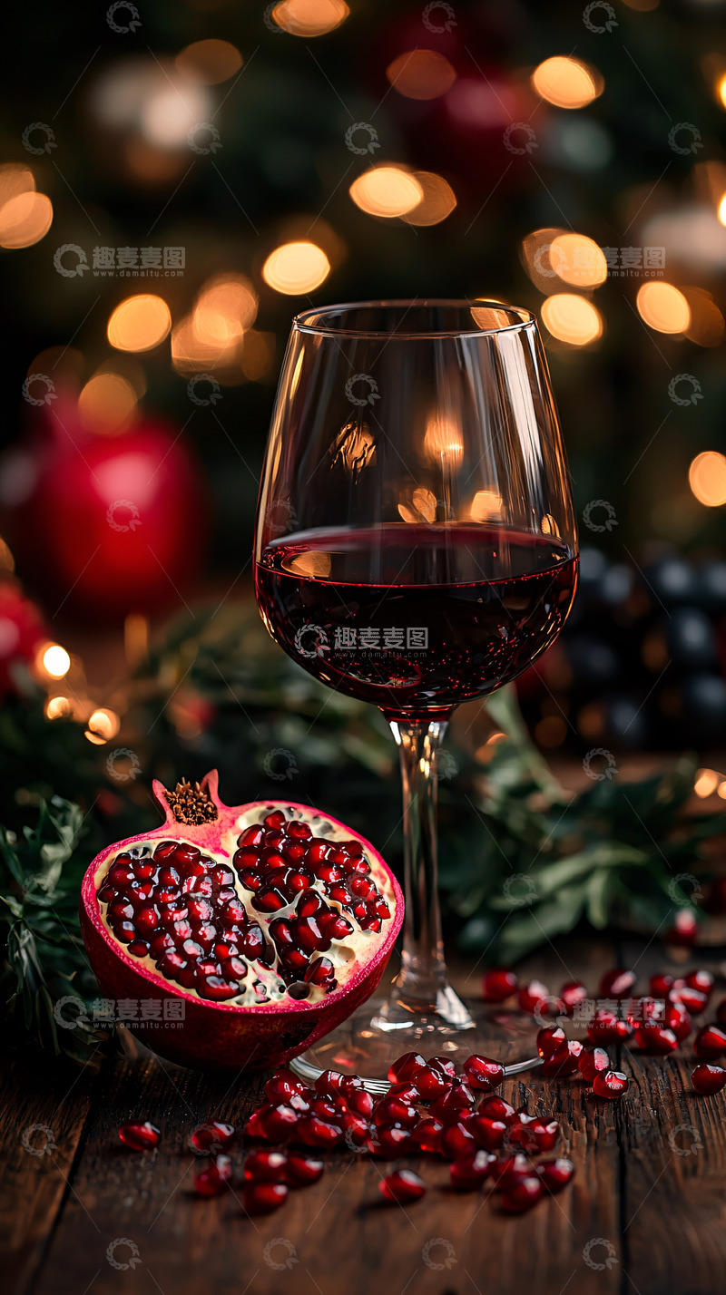 高清大图下载【趣麦麦图】红色水果与红酒的静物