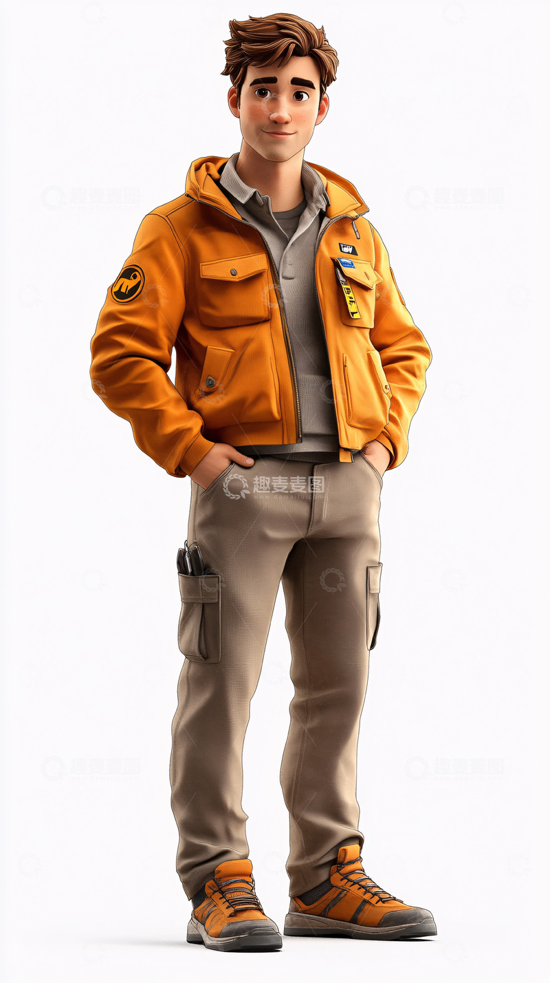 高清大图下载【趣麦麦图】卡通快递员