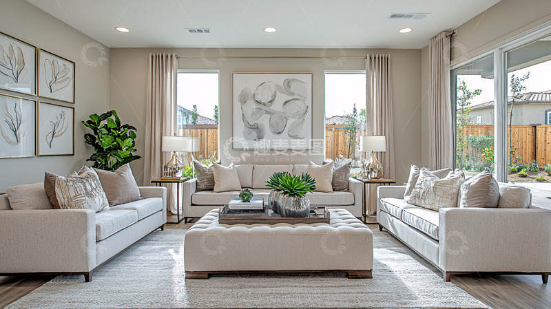 高清大图下载【趣麦麦图】现代简约客厅
