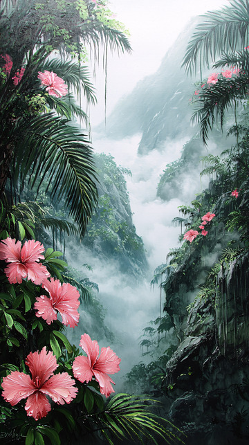 热带雨林中的花朵