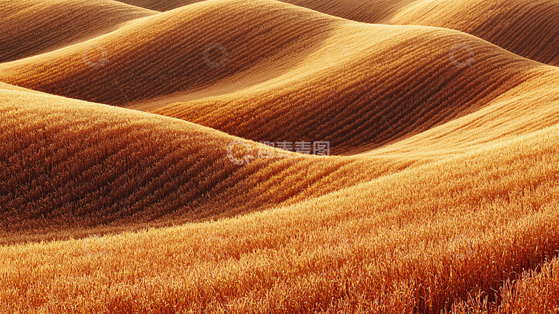 高清大图下载【趣麦麦图】金黄麦田波浪起伏