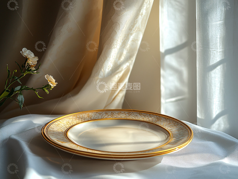 高清大图下载【趣麦麦图】精致餐盘与柔和光线