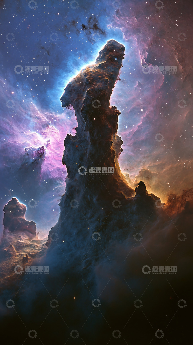 高清大图下载【趣麦麦图】宇宙星云柱