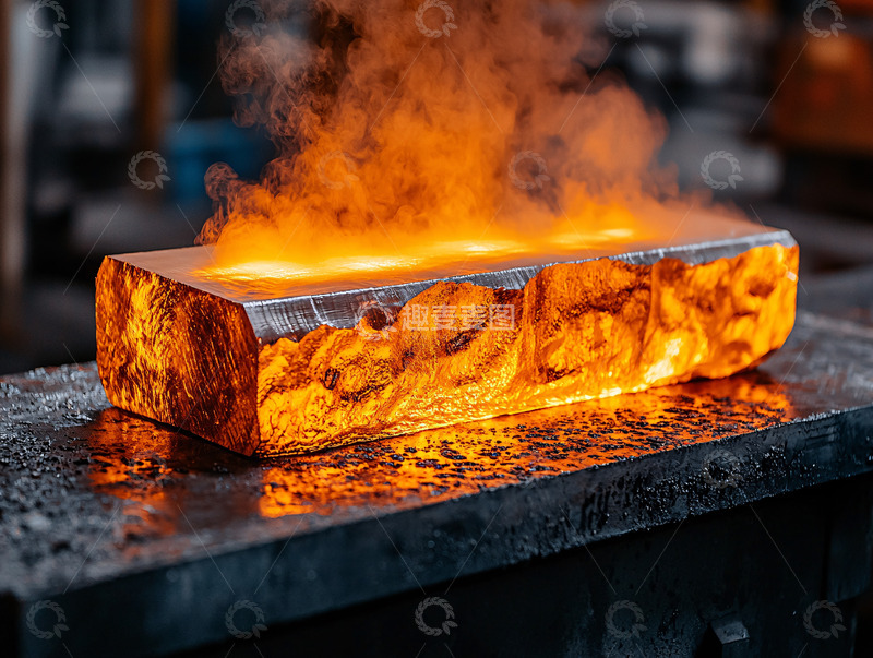 高清大图下载【趣麦麦图】熔化的金属锭