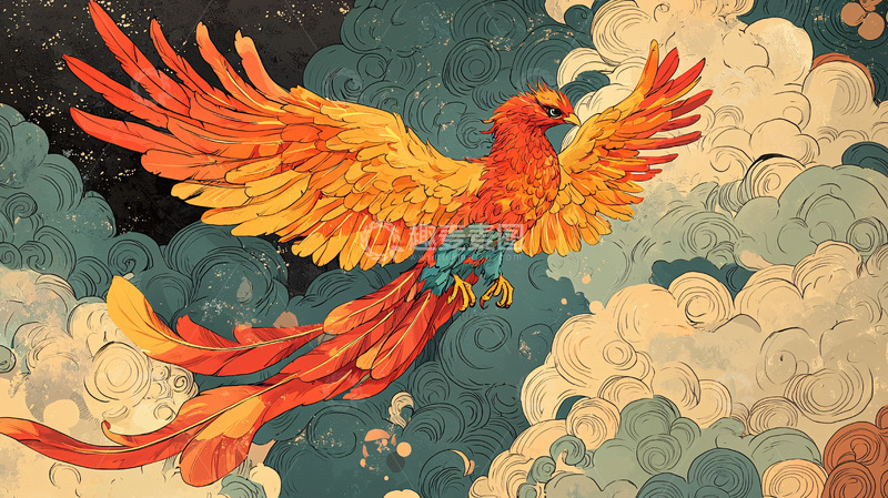 高清大图下载【趣麦麦图】火凤凰