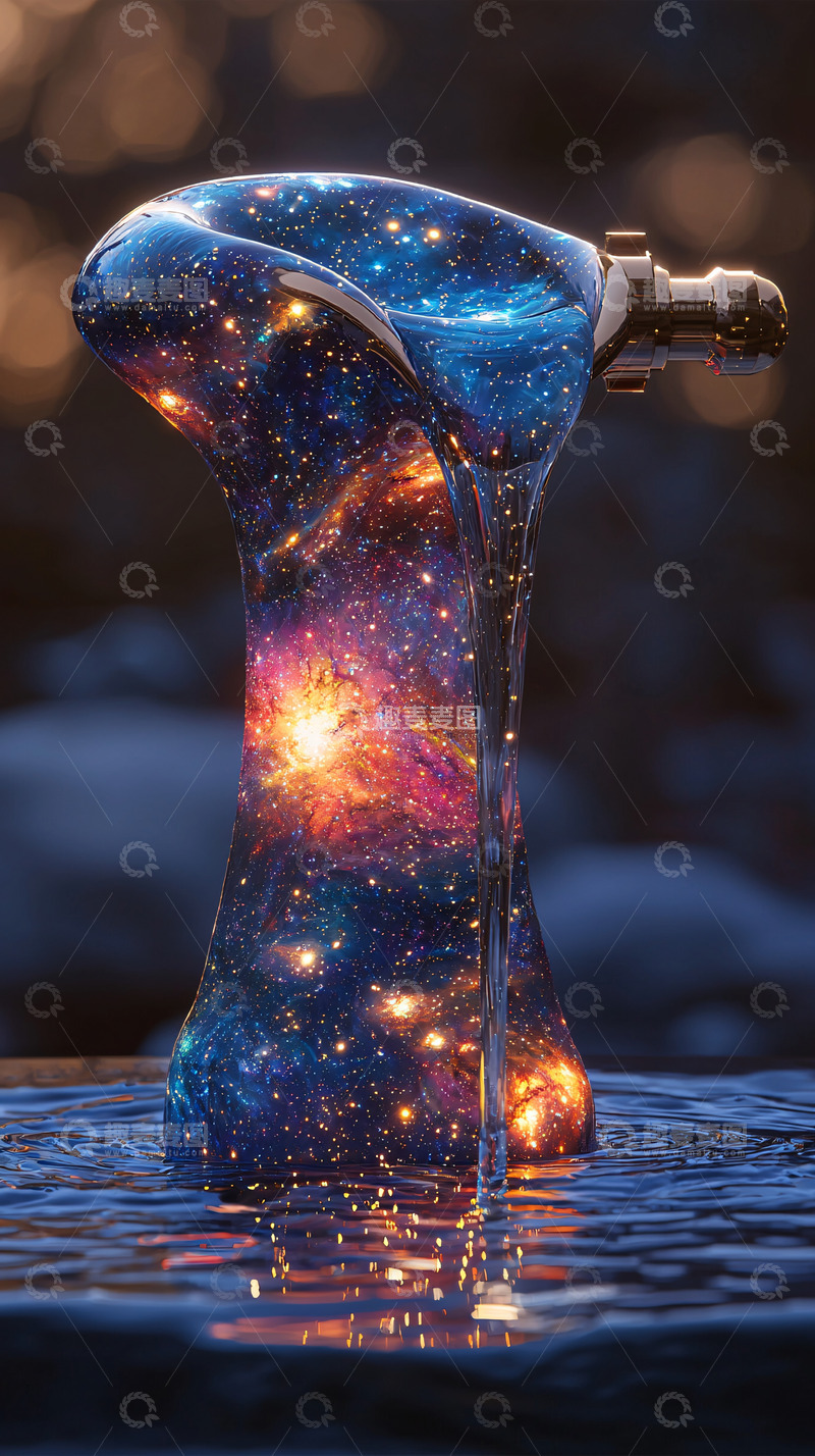 高清大图下载【趣麦麦图】宇宙星空水流