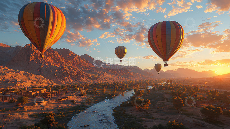 高清大图下载【趣麦麦图】热气球