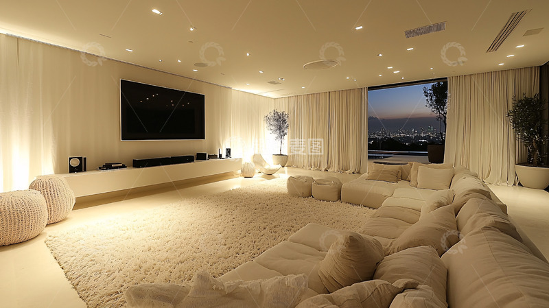 高清大图下载【趣麦麦图】现代简约家居影院