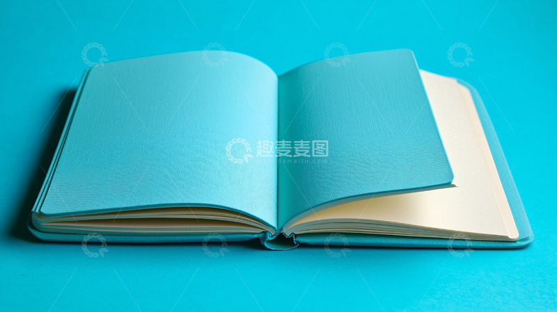高清大图下载【趣麦麦图】蓝色笔记本