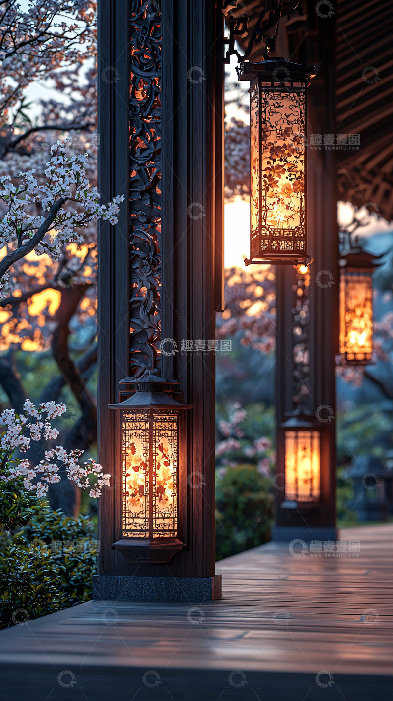 高清大图下载【趣麦麦图】中式庭院