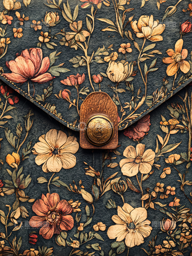 高清大图下载【趣麦麦图】复古花卉信封包