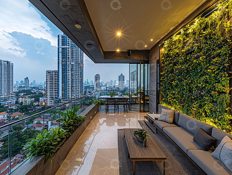 高清大图下载【趣麦麦图】高层住宅阳台景观