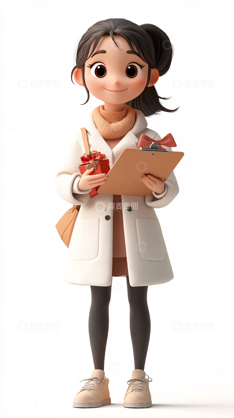 高清大图下载【趣麦麦图】可爱卡通女孩