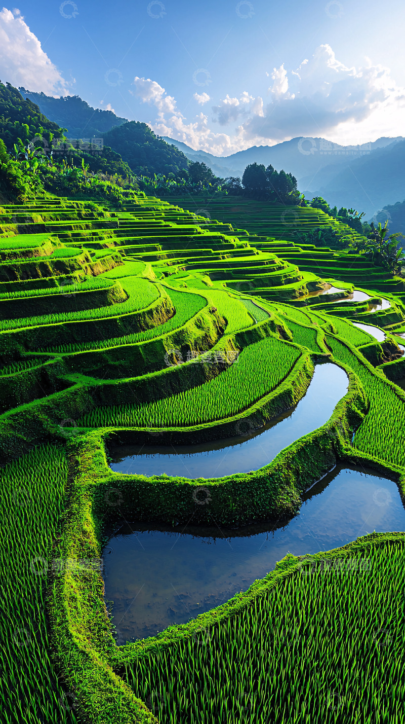 高清大图下载【趣麦麦图】梯田