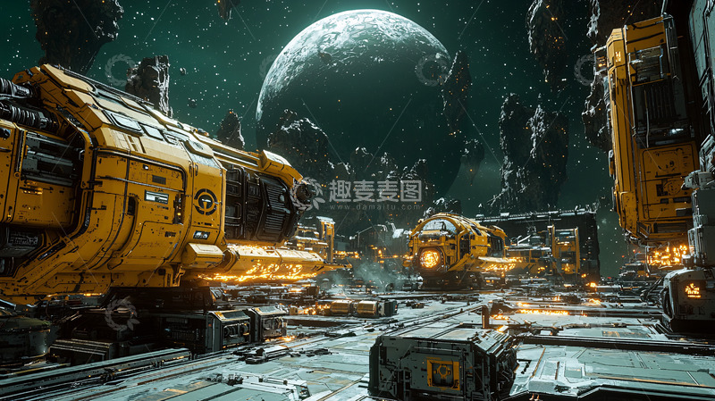 高清大图下载【趣麦麦图】太空飞船