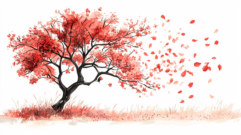 高清大图下载【趣麦麦图】红叶树