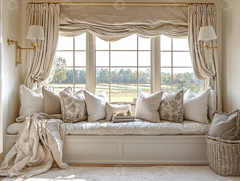 高清大图下载【趣麦麦图】窗边休闲座椅