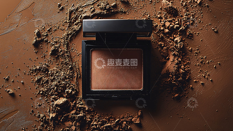 高清大图下载【趣麦麦图】深棕色眼影粉盒