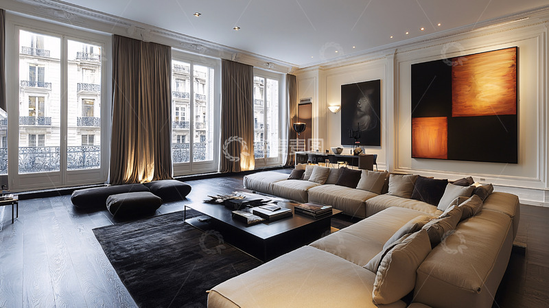 高清大图下载【趣麦麦图】现代简约风格客厅13