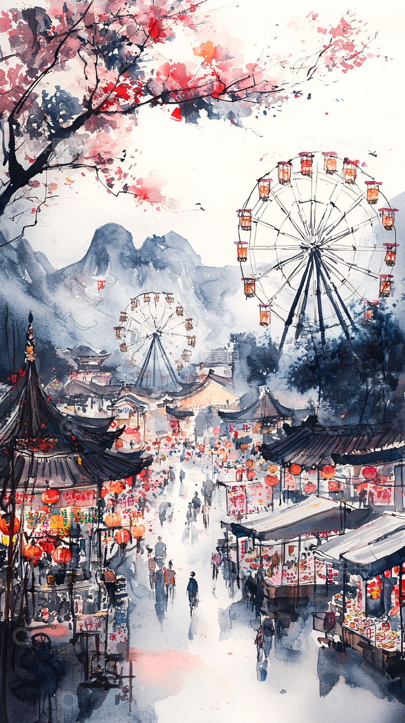 高清大图下载【趣麦麦图】水墨画风景