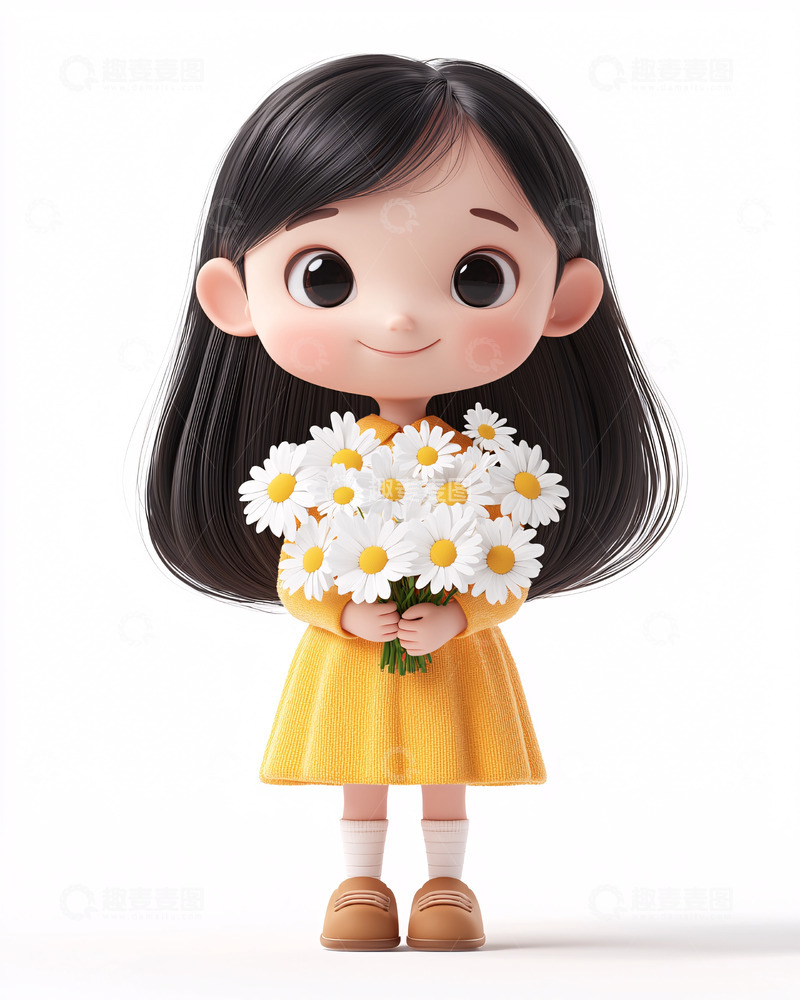 高清大图下载【趣麦麦图】可爱卡通女孩