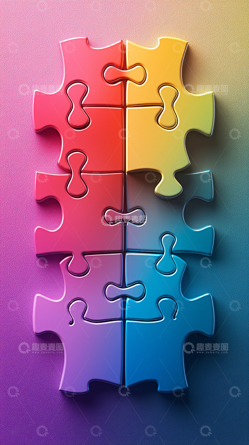 高清大图下载【趣麦麦图】彩色拼图