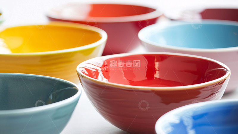 高清大图下载【趣麦麦图】彩色陶瓷碗