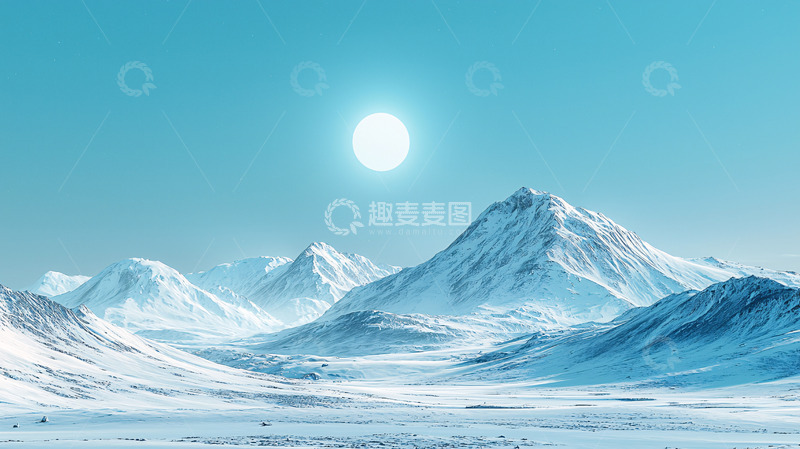 高清大图下载【趣麦麦图】极地雪山风景
