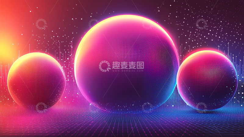 高清大图下载【趣麦麦图】发光球体
