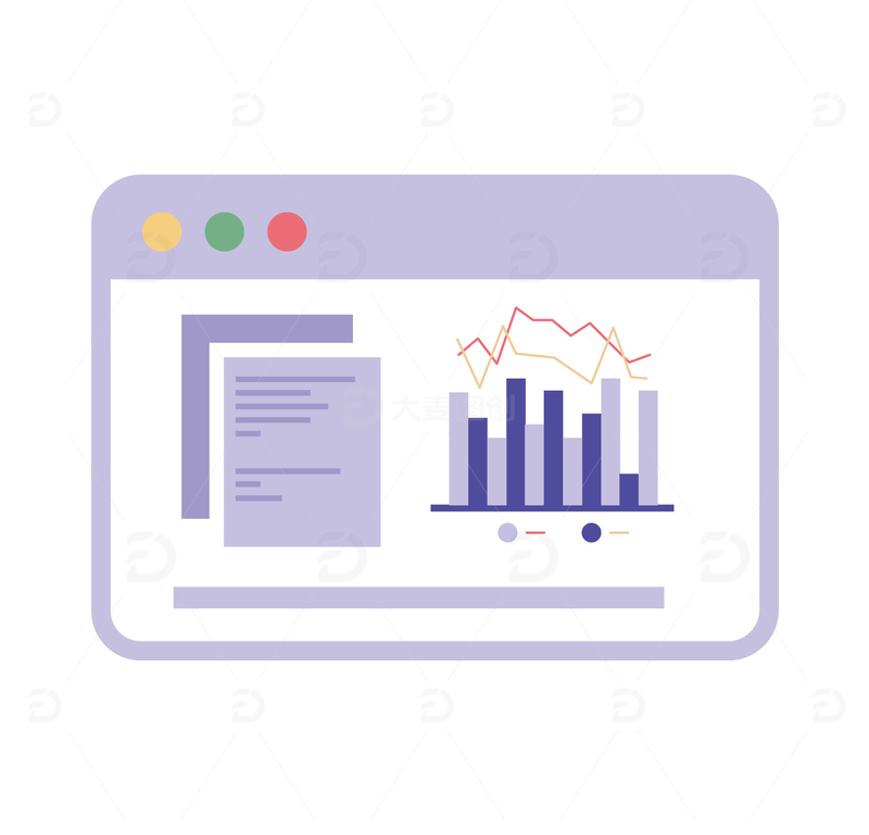源文件下载【趣麦麦图】扁平数据图表装饰元素