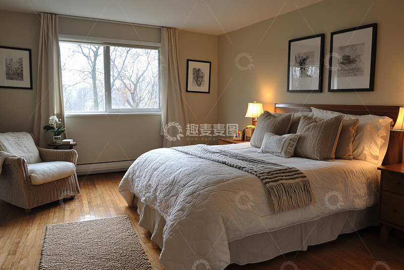 高清大图下载【趣麦麦图】温馨舒适卧室
