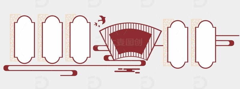 古典古风社区文化背景墙