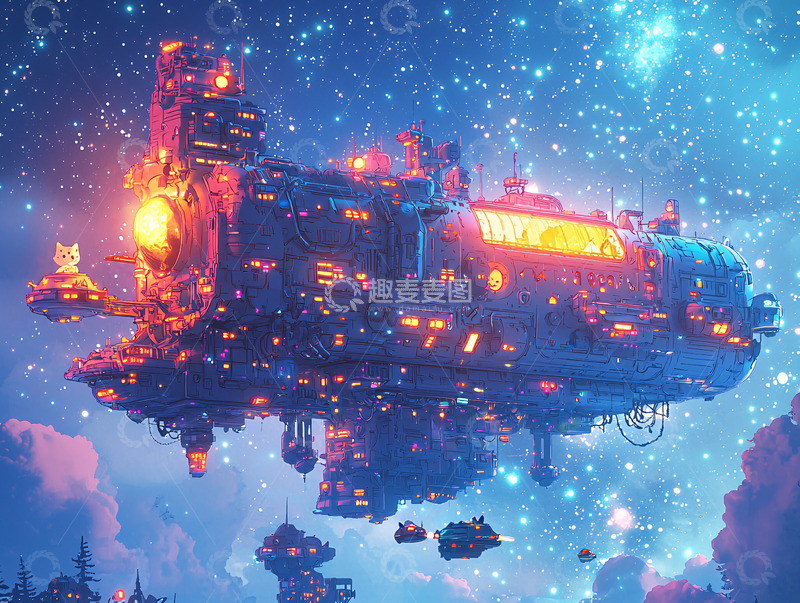 高清大图下载【趣麦麦图】宇宙飞船