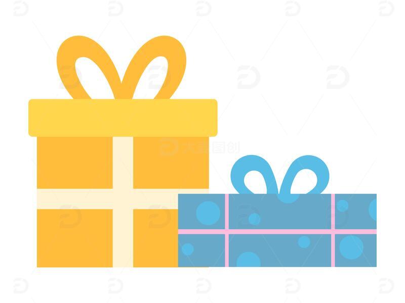 源文件下载【趣麦麦图】礼物装饰矢量元素