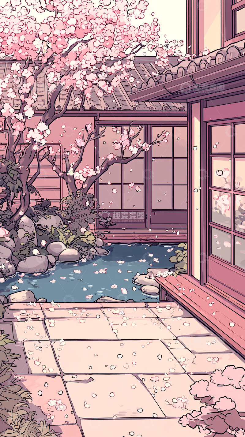 高清大图下载【趣麦麦图】唯美日式庭院
