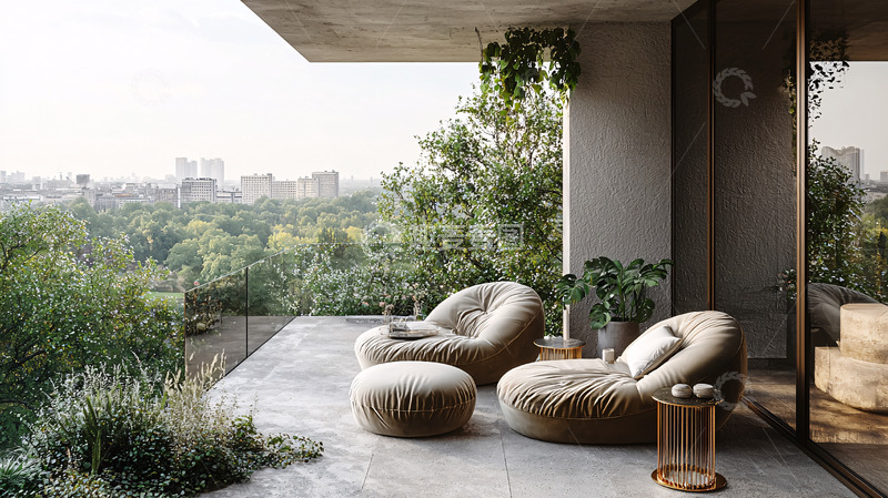 高清大图下载【趣麦麦图】阳台休闲区